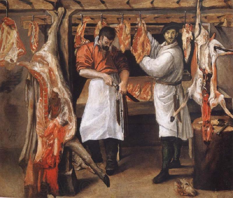 Annibale Carracci the butcher store Spain oil painting art